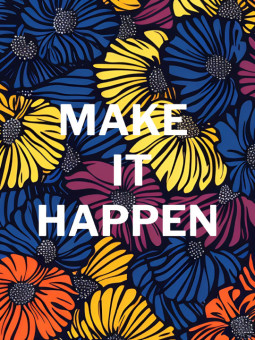 Poster - Make it happen - Accueil | Oueso - Contemporary Afro Art