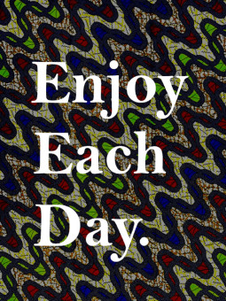Poster - Enjoy each day wax - Accueil | Oueso - Contemporary Afro Art