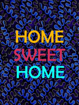 Poster - Home sweet home wax - Accueil | Oueso - Contemporary Afro Art
