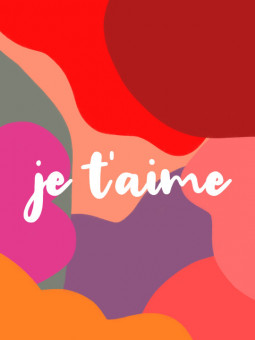 Poster - Je t'aime - Accueil | Oueso - Contemporary Afro Art