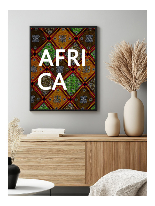 Affiche - Africa wax - Accueil | Oueso - Art Afro Contemporain