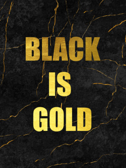 Poster - Black is gold - Accueil | Oueso - Contemporary Afro Art