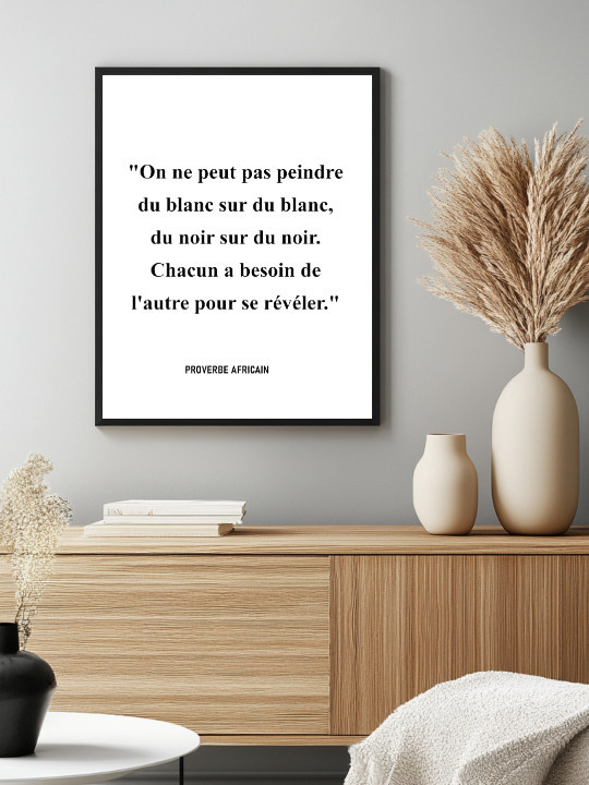 Poster - Proverbe africain 5-Accueil-OUESO