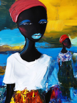 Poster - Zakiya - Accueil | Oueso - Contemporary Afro Art