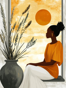 Affiche - Safia - Accueil | Oueso - Art Afro Contemporain