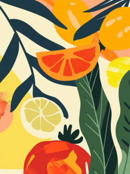 Affiche - Seasonal fruit - Accueil | Oueso - Art Afro Contemporain