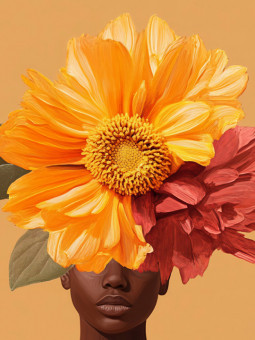 Poster - Reine des Fleurs - Accueil | Oueso - Contemporary Afro Art