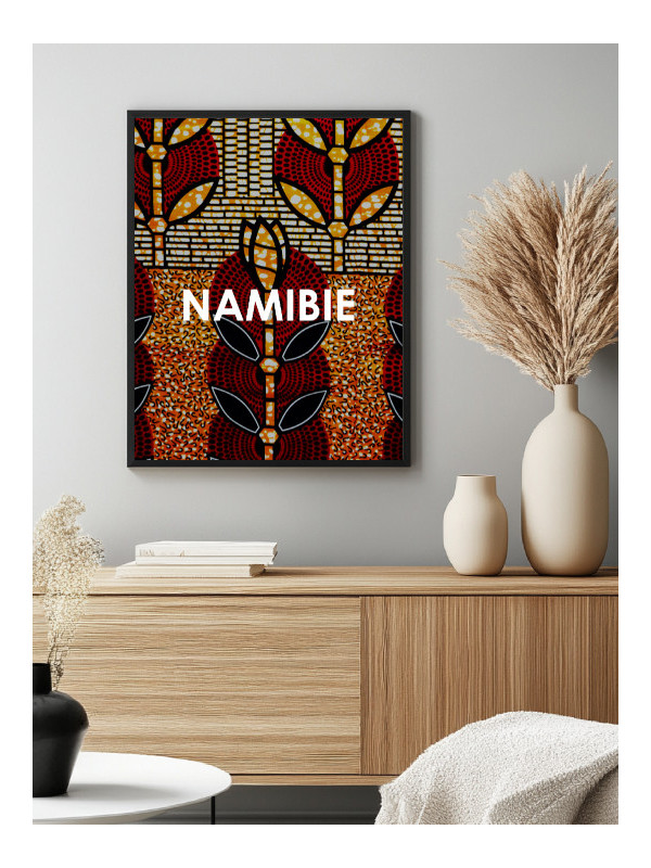Affiche - Namibie wax - Accueil | Oueso - Art Afro Contemporain