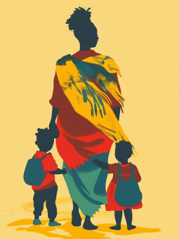 Affiche - Force et courage - Accueil | Oueso - Art Afro Contemporain