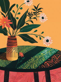 Affiche - Beautiful vase - Accueil | Oueso - Art Afro Contemporain