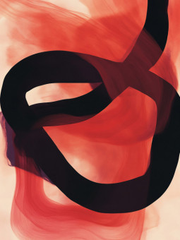 Poster - Red abstract - Accueil | Oueso - Contemporary Afro Art