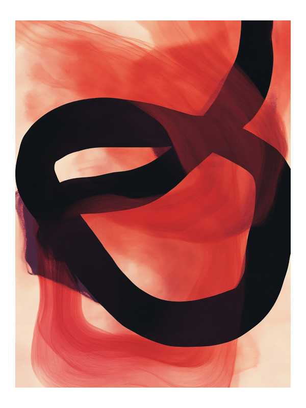 Affiche - Red abstract - Accueil | Oueso - Art Afro Contemporain