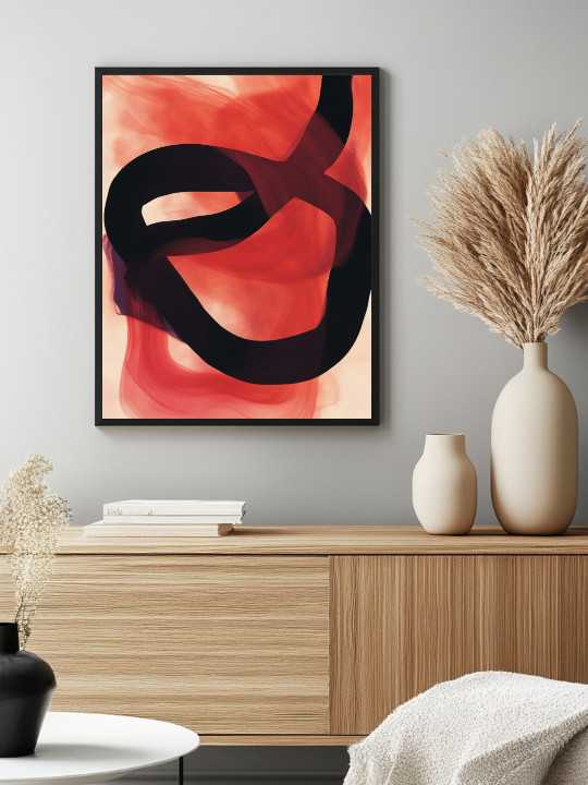 Affiche - Red abstract-Accueil-OUESO