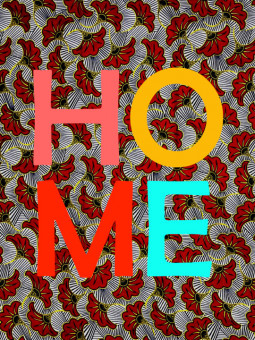 Affiche - Home wax - Accueil | Oueso - Art Afro Contemporain