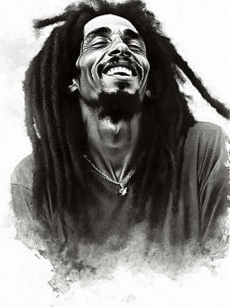 Affiche - Bob Marley - Art mural | Oueso - Art Afro Contemporain