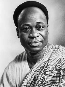 Affiche - Kwame Nkrumah - Art mural | Oueso - Art Afro Contemporain