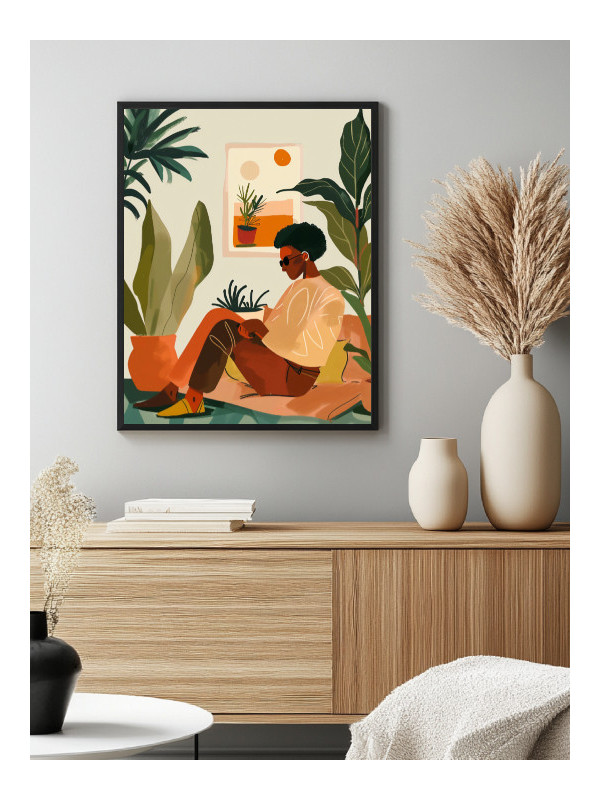 Poster - Oasis Intérieure - Accueil | Oueso - Contemporary Afro Art