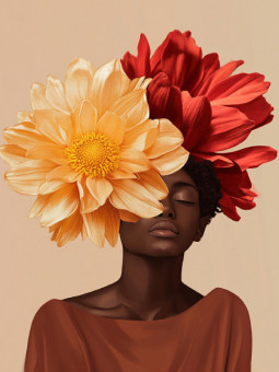 Affiche - Floralithia - Art mural | Oueso - Art Afro Contemporain