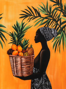 Affiche - Harvestora - Art mural | Oueso - Art Afro Contemporain
