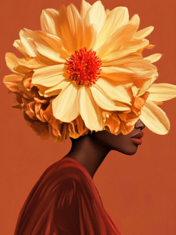 Affiche - Soliflora - Art mural | Oueso - Art Afro Contemporain