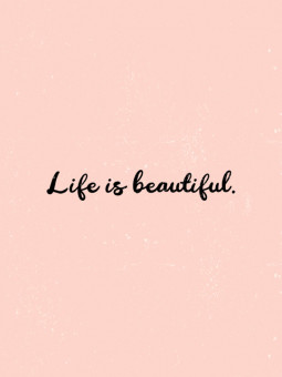 Affiche - Life is beautiful - Accueil | Oueso - Art Afro Contemporain