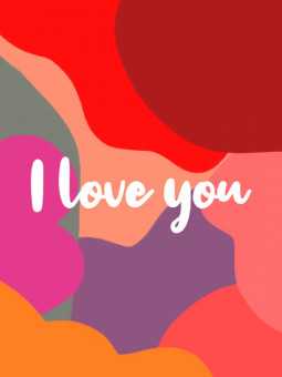 Affiche - I love you - Accueil | Oueso - Art Afro Contemporain
