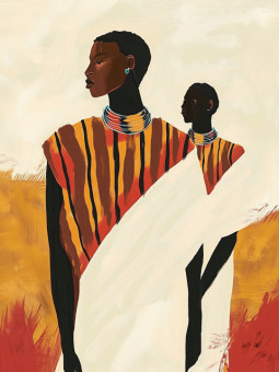Affiche - Massai illustration - Accueil | Oueso - Art Afro Contempo...
