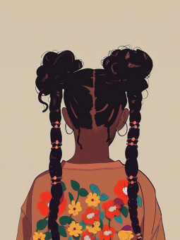 Poster - Hairstyle 01 - Accueil | Oueso - Contemporary Afro Art