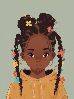 Affiche - Hairstyle 02 - Accueil | Oueso - Art Afro Contemporain