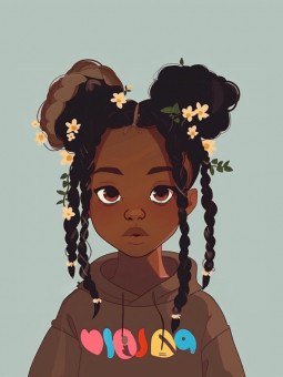 Affiche - Hairstyle 03 - Accueil | Oueso - Art Afro Contemporain