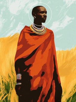 Affiche - Djembe - Accueil | Oueso - Art Afro Contemporain