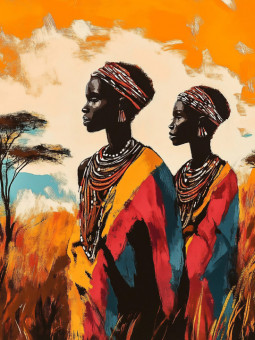 Affiche - Savanna - Accueil | Oueso - Art Afro Contemporain
