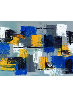 Poster - Blue waves - Accueil | Oueso - Contemporary Afro Art