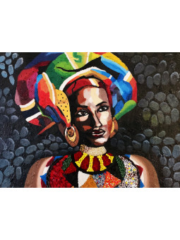 Affiche - Tribal Woman - Accueil | Oueso - Art Afro Contemporain