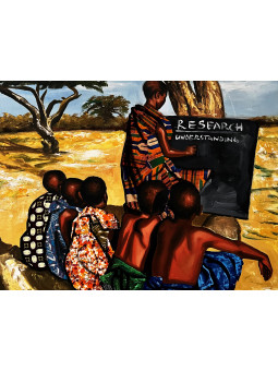 Affiche - Village classroom - Accueil | Oueso - Art Afro Contemporain