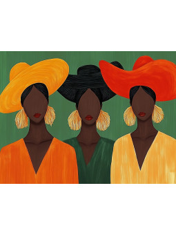 Affiche - 3 sœurs - Accueil | Oueso - Art Afro Contemporain