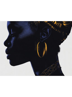 Poster - Noir bleu - Accueil | Oueso - Contemporary Afro Art
