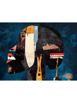 Affiche - Blue man - Accueil | Oueso - Art Afro Contemporain