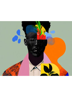 Affiche - Color man - Accueil | Oueso - Art Afro Contemporain
