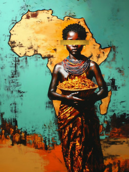 Affiche - L'or d'afrique - Accueil | Oueso - Art Afro Contemporain