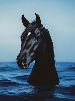 Poster - Cheval Noir - Accueil | Oueso - Contemporary Afro Art