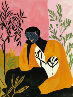 Affiche - Calm - Accueil | Oueso - Art Afro Contemporain