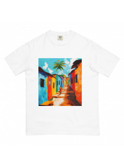 Unisex T-shirt - Village coloré - Accueil | Oueso - Contemporary Af...