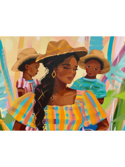 Poster - Siblings - Accueil | Oueso - Contemporary Afro Art