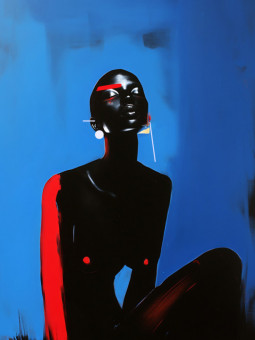 Poster - Blue Body - Accueil | Oueso - Contemporary Afro Art