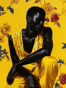 Affiche - Yellow Black - Accueil | Oueso - Art Afro Contemporain