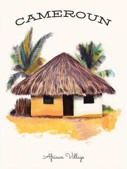 Affiche - Cameroun - Accueil | Oueso - Art Afro Contemporain