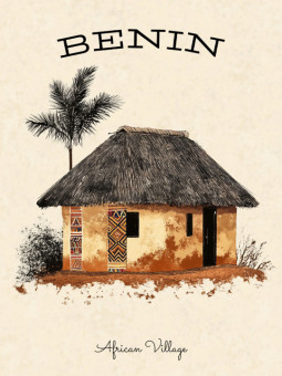 Affiche - Benin - Accueil | Oueso - Art Afro Contemporain