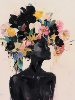 Affiche - Flowers Yanni - Accueil | Oueso - Art Afro Contemporain