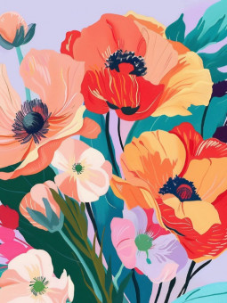 Affiche - Scarlet Bloom - Accueil | Oueso - Art Afro Contemporain